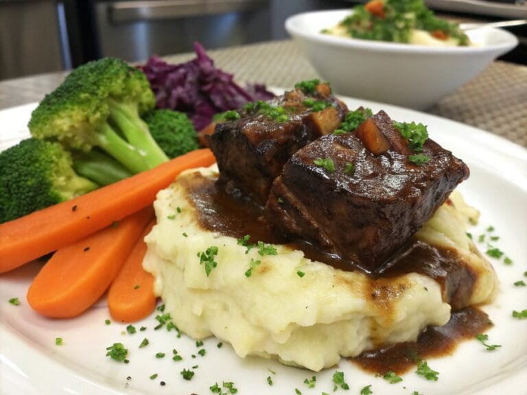 Perfectly cooked beef short ribs seasoned with oxtail seasoning