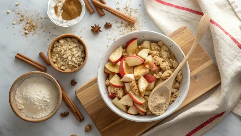 Step By Step Preparation Of Old Fashioned Apple Crisp