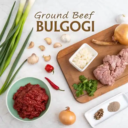Ingridents For The Ground Beef Bulgogi Recipe