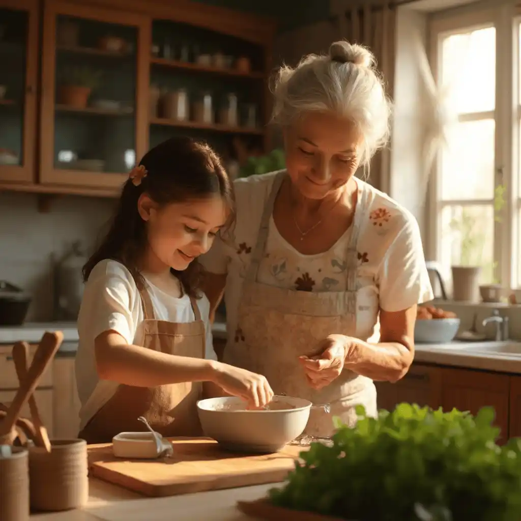 about Young Helda With Her Grandmother