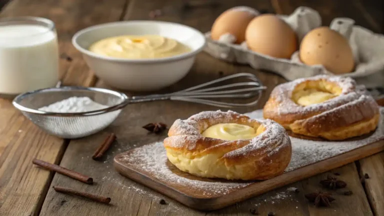 Freshly Baked Danish With Custard